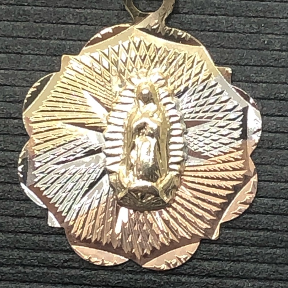 Gold Plated Virgin Mary Pendent Necklace